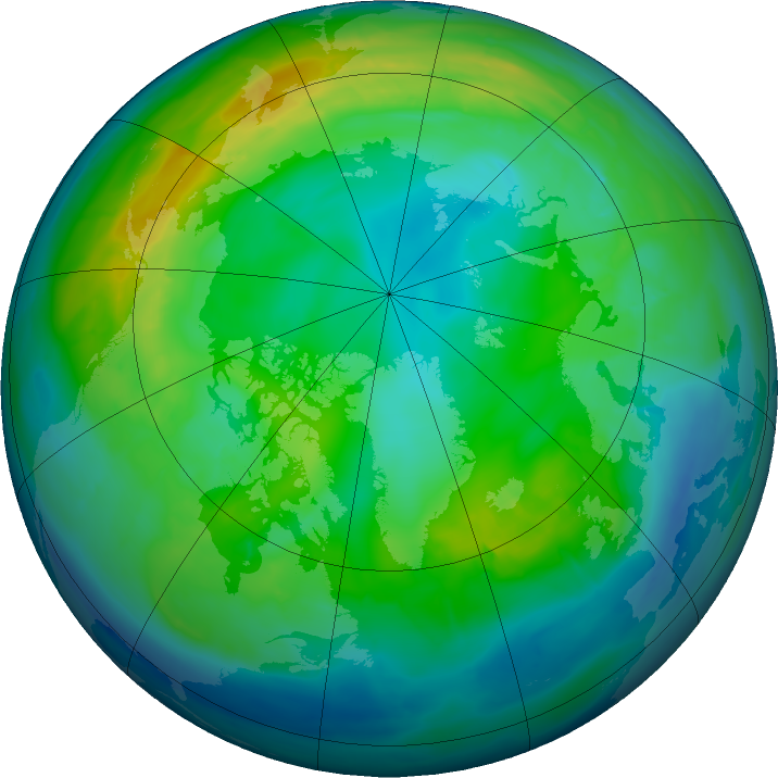 Arctic ozone map for 13 November 2015